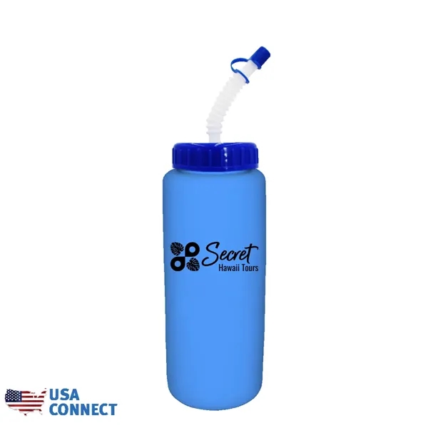 32 oz Grip Bottle with Flexible Straw - USA Connect... from ASI 30270 Aakron Line