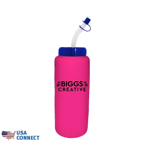 32 oz Grip Bottle with Flexible Straw - USA Connect... from ASI 30270 Aakron Line