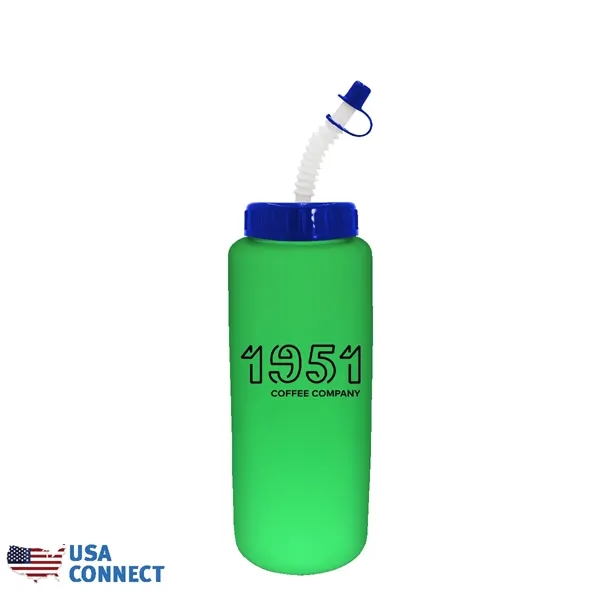 32 oz Grip Bottle with Flexible Straw - USA Connect... from ASI 30270 Aakron Line