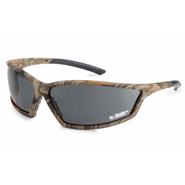 Camo frame, gray anti-fog lens, 4X4 safety glass. Printed on lower... from ASI 79951 Promosafe