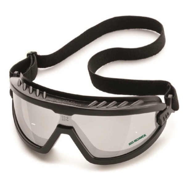 Black frame, silver mirror, anti-fog lens, Wheelz goggles. Printed on lower... from ASI 79951 Promosafe
