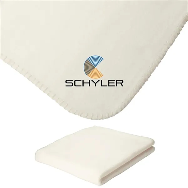0.12" x 60" x 50" fleece blanket with color-matching whipstitch edging.... from ASI 67866 Logomark/Valumark
