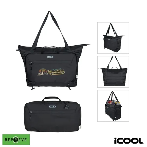 iCOOL® Rockvale Repreve® Packable Puffer 20-Can Cooler Tote... from ASI 67866 Logomark/Valumark