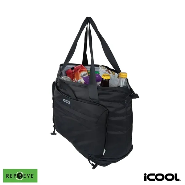 iCOOL® Rockvale Repreve® Packable Puffer 20-Can Cooler Tote... from ASI 67866 Logomark/Valumark