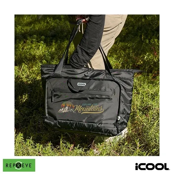 iCOOL® Rockvale Repreve® Packable Puffer 20-Can Cooler Tote... from ASI 67866 Logomark/Valumark