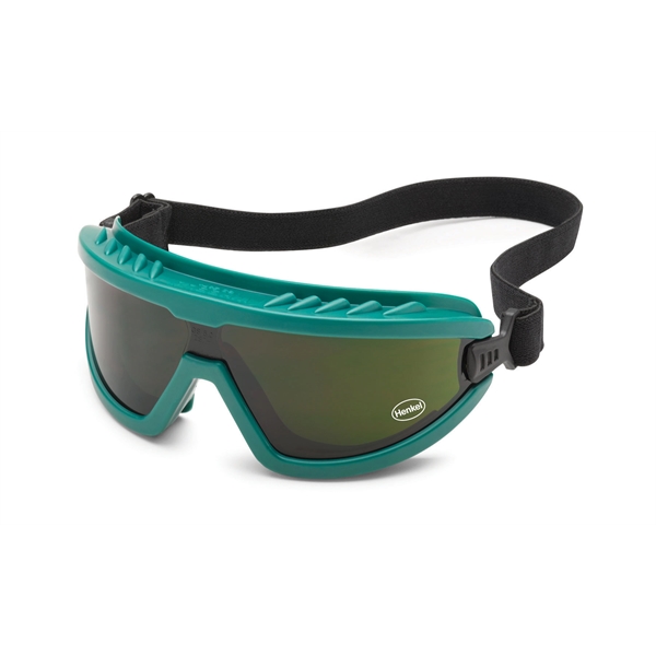 Black lens, green frame, Wheelz IR safety goggles. Printed on lower... from ASI 79951 Promosafe