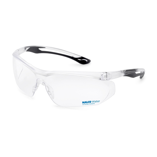 Clear frame, clear anti-fog lens, Paralax safety glass. Printed on lower... from ASI 79951 Promosafe