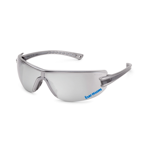 Silver frame, elastic temple, Luminary safety glasses. Complies with ANSI. Printed... from ASI 79951 Promosafe / Promosafe