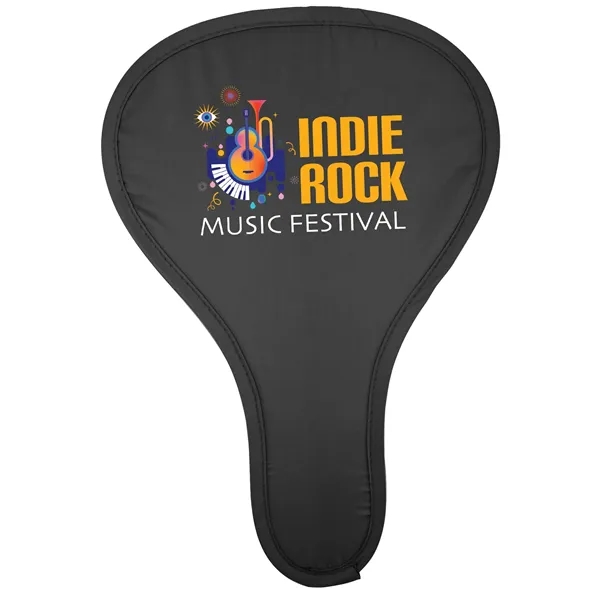 Folding hand fan with an elastic strap and silver on one... from ASI 40480 Koozie Group