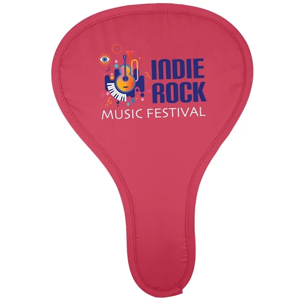 Folding hand fan with an elastic strap and silver on one... from ASI 40480 Koozie Group