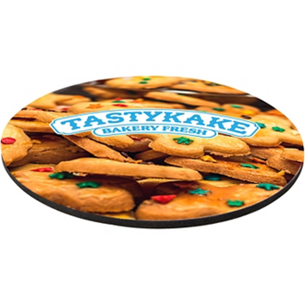 8" round natural sponge rubber and polyester fabric mouse pad with... from ASI 57653 Gold Bond