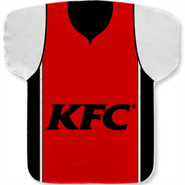 17" x 18" jersey-shaped cooling towel with edge-to-edge sublimation.... from ASI 57653 Gold Bond