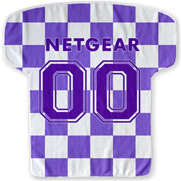 22" x 23" jersey-shaped fitness towel made of 100% polyester with... from ASI 57653 Gold Bond