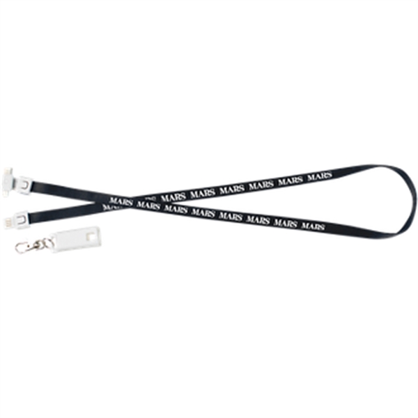 3-in-1 USB charging cable lanyard with Type-C and 2-in-1 dual tips.... from ASI 57653 Gold Bond