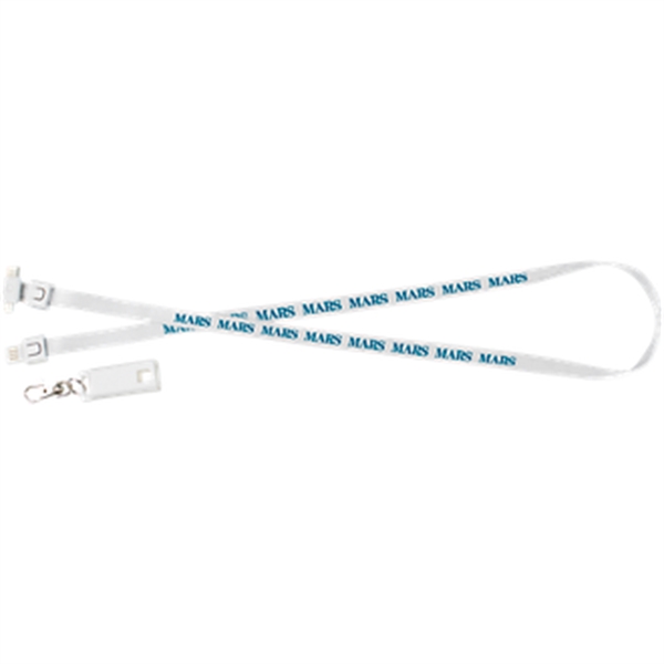 3-in-1 USB charging cable lanyard with Type-C and 2-in-1 dual tips.... from ASI 57653 Gold Bond