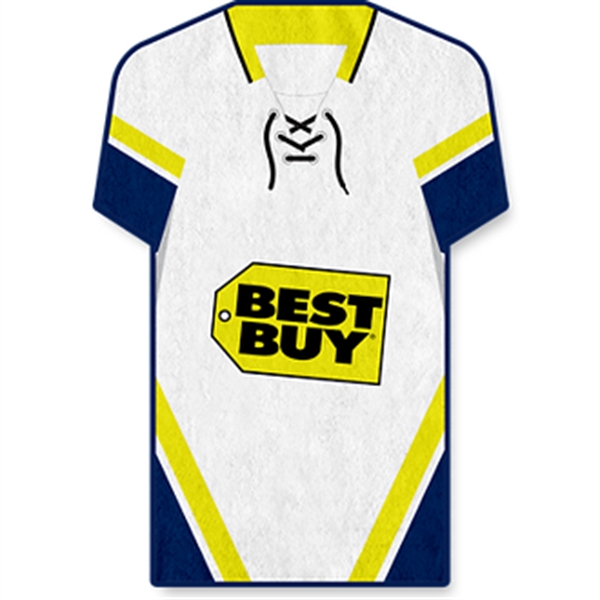 42" x 60" sports jersey-shaped beach towel made of 100% polyester.... from ASI 57653 Gold Bond