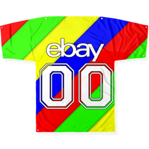 45" x 57" jersey-shaped banner with imprint options.... from ASI 57653 Gold Bond