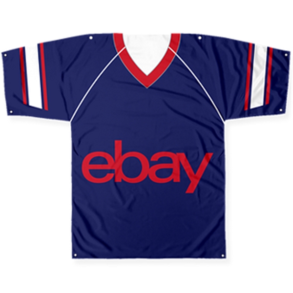 45" x 57" jersey-shaped banner with imprint options.... from ASI 57653 Gold Bond