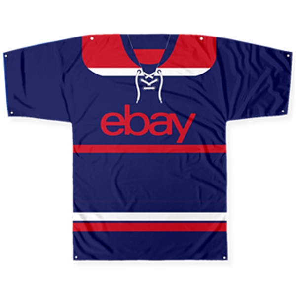 45" x 57" jersey-shaped banner with imprint options.... from ASI 57653 Gold Bond