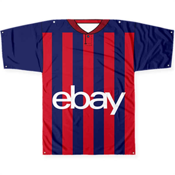 45" x 57" jersey-shaped banner with imprint options.... from ASI 57653 Gold Bond