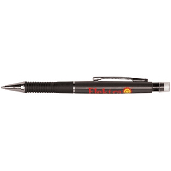 ABS plastic click-action mechanical pencil with 0.7mm lead, gripper and pocket... from ASI 57653 Gold Bond