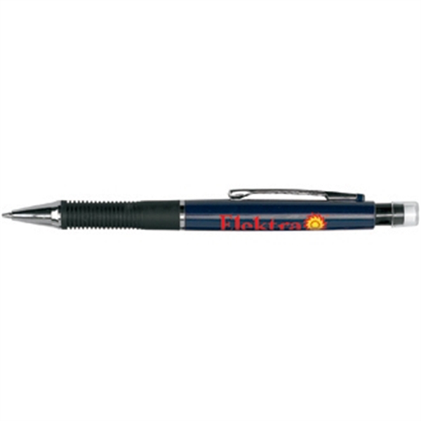 ABS plastic click-action mechanical pencil with 0.7mm lead, gripper and pocket... from ASI 57653 Gold Bond