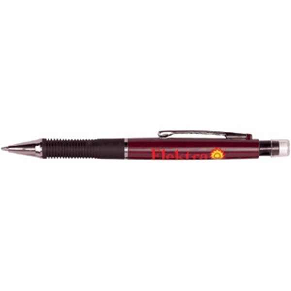 ABS plastic click-action mechanical pencil with 0.7mm lead, gripper and pocket... from ASI 57653 Gold Bond