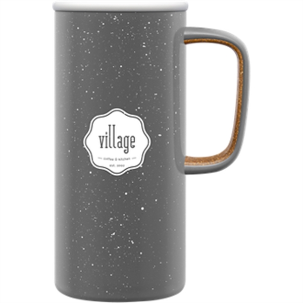 18 oz, stainless steel travel mug with vacuum-insulated construction, lid and... from ASI 57653 Gold Bond