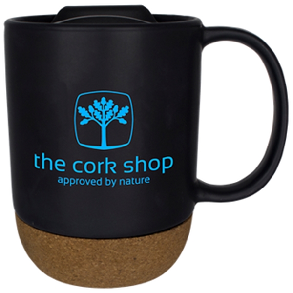 Mug with a matte finish, cork base, slide-action lid, and 14... from ASI 57653 Gold Bond