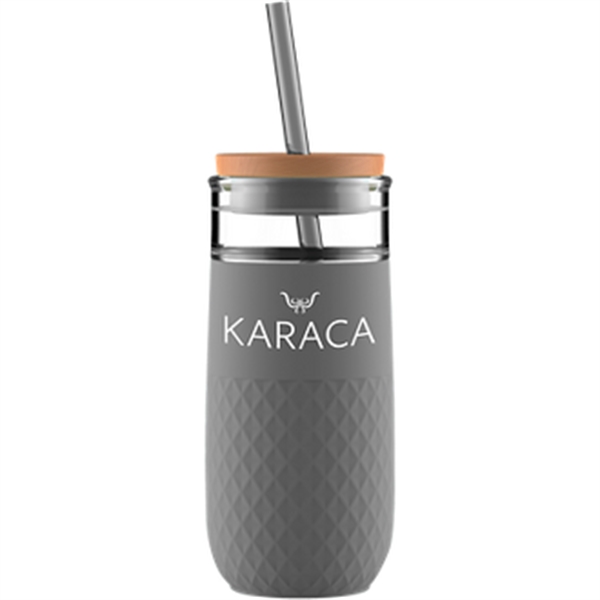 18-ounce drinking glass with a lid.... from ASI 57653 Gold Bond