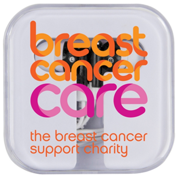 Earbuds with a 38" cord and storage case.... from ASI 57653 Gold Bond