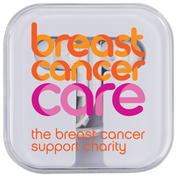 Earbuds with a 38" cord and storage case.... from ASI 57653 Gold Bond