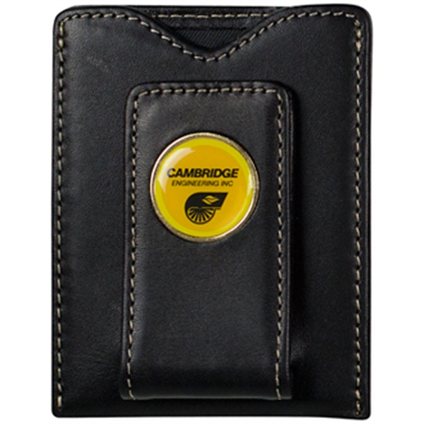 3" x 4" x 1/2" magnetic wallet with a money clip,... from ASI 57653 Gold Bond