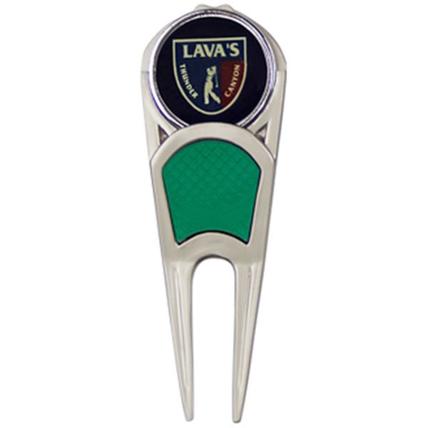 Divot tool with a clip, ball marker, and magnet.... from ASI 57653 Gold Bond