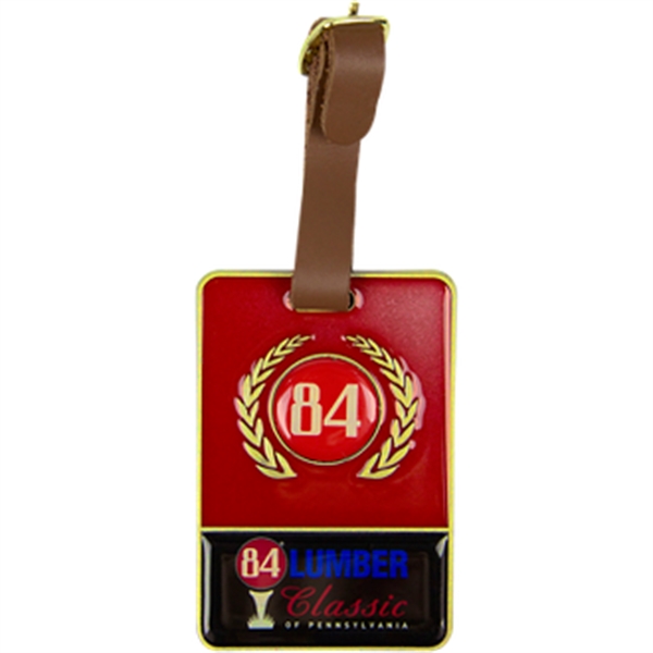 3 1/4" x 2 1/4" x 1/8" bag tag with a... from ASI 57653 Gold Bond