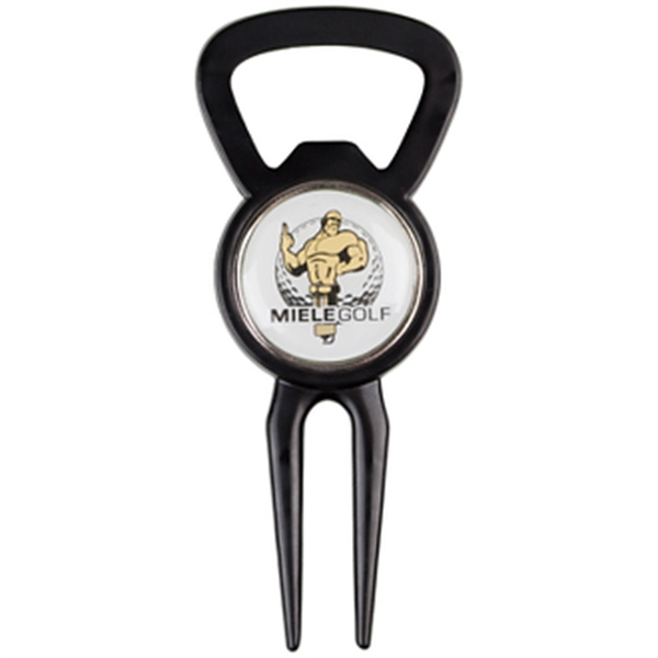 3 1/4" x 1 3/8" bottle opener with a divot and... from ASI 57653 Gold Bond