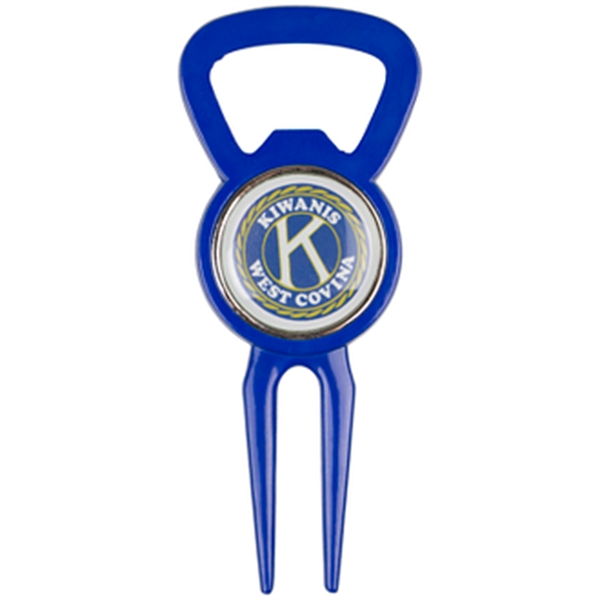 3 1/4" x 1 3/8" bottle opener with a divot and... from ASI 57653 Gold Bond