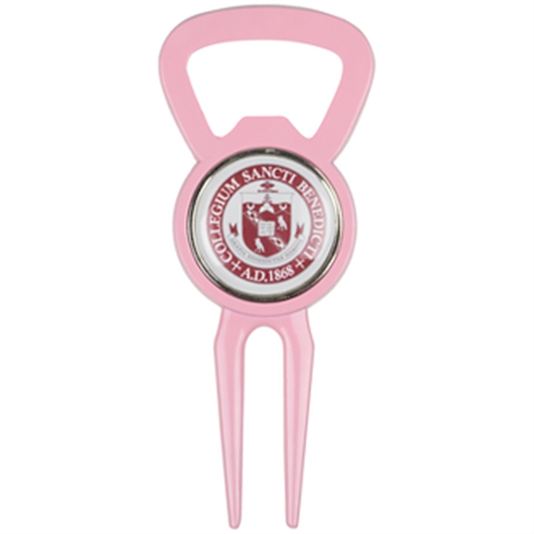 3 1/4" x 1 3/8" bottle opener with a divot and... from ASI 57653 Gold Bond