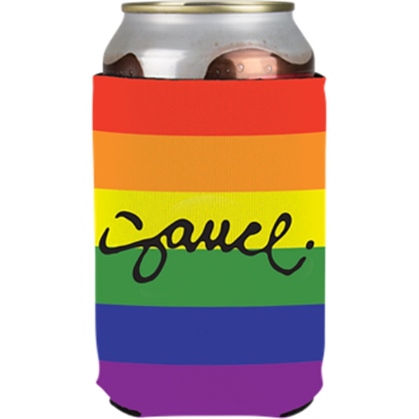 Collapsible neoprene can holder with full color printing.... from ASI 57653 Gold Bond