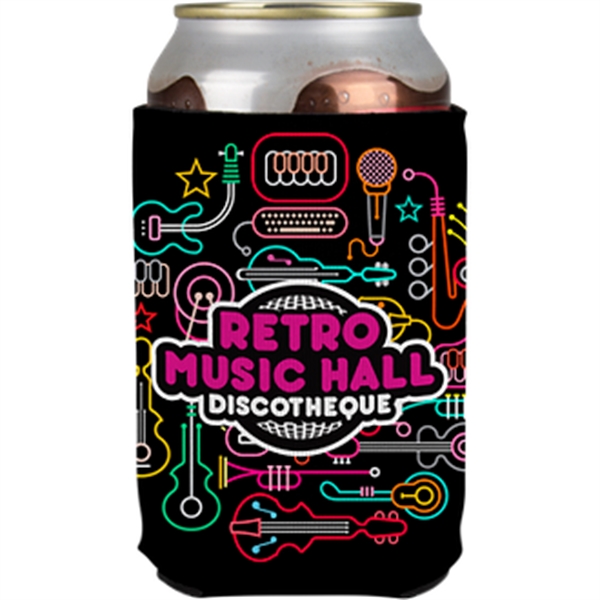 Collapsible neoprene can holder with full color printing.... from ASI 57653 Gold Bond