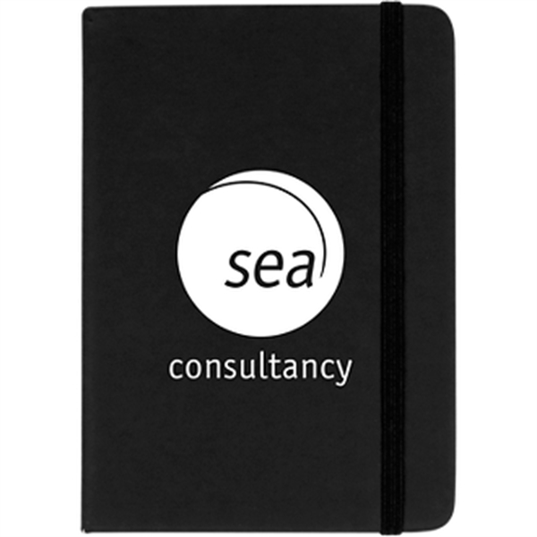 80-page journal with lined sheets, a matching elastic band and bookmark... from ASI 57653 Gold Bond