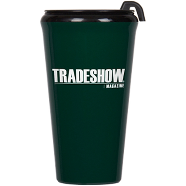 16-ounce drinking glass with double-wall insulation and lid.... from ASI 57653 Gold Bond