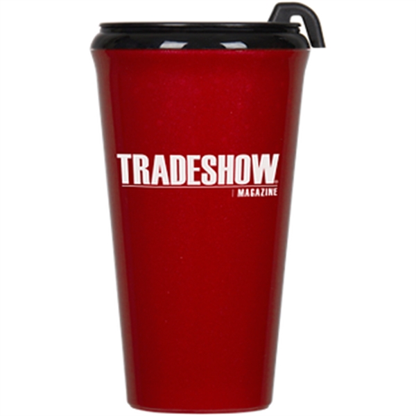 16-ounce drinking glass with double-wall insulation and lid.... from ASI 57653 Gold Bond