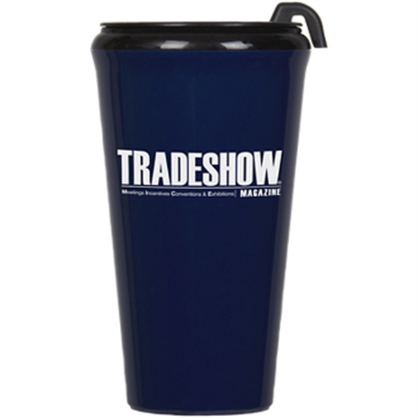 16-ounce drinking glass with double-wall insulation and lid.... from ASI 57653 Gold Bond