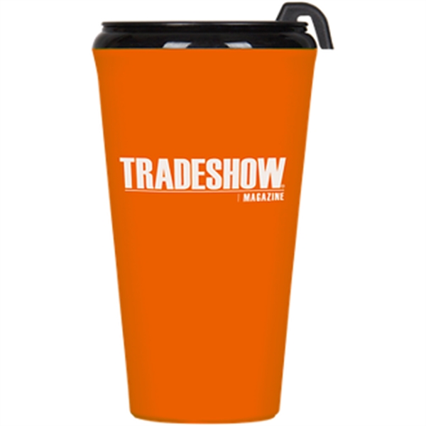 16-ounce drinking glass with double-wall insulation and lid.... from ASI 57653 Gold Bond