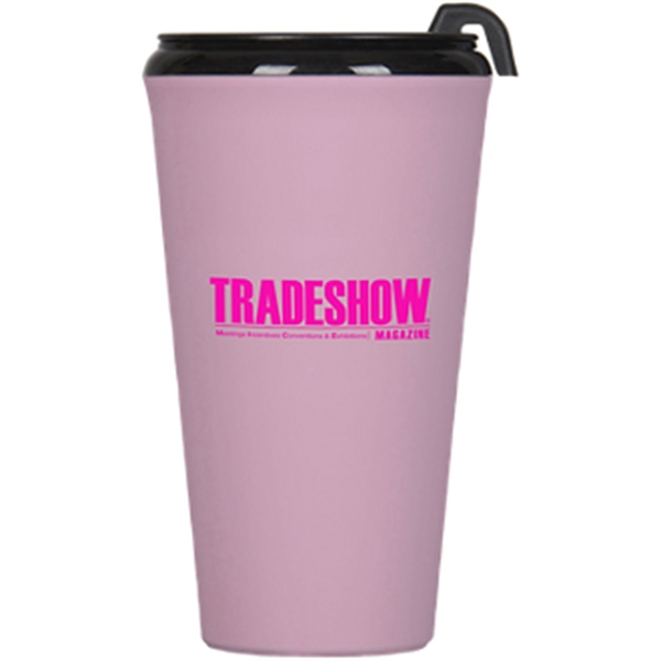 16-ounce drinking glass with double-wall insulation and lid.... from ASI 57653 Gold Bond