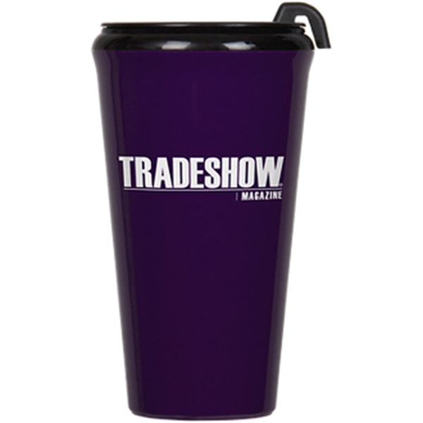 16-ounce drinking glass with double-wall insulation and lid.... from ASI 57653 Gold Bond