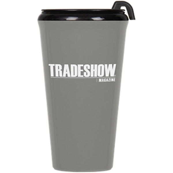 16-ounce drinking glass with double-wall insulation and lid.... from ASI 57653 Gold Bond