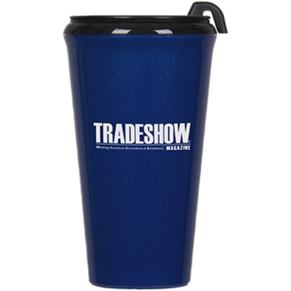 16-ounce drinking glass with double-wall insulation and lid.... from ASI 57653 Gold Bond