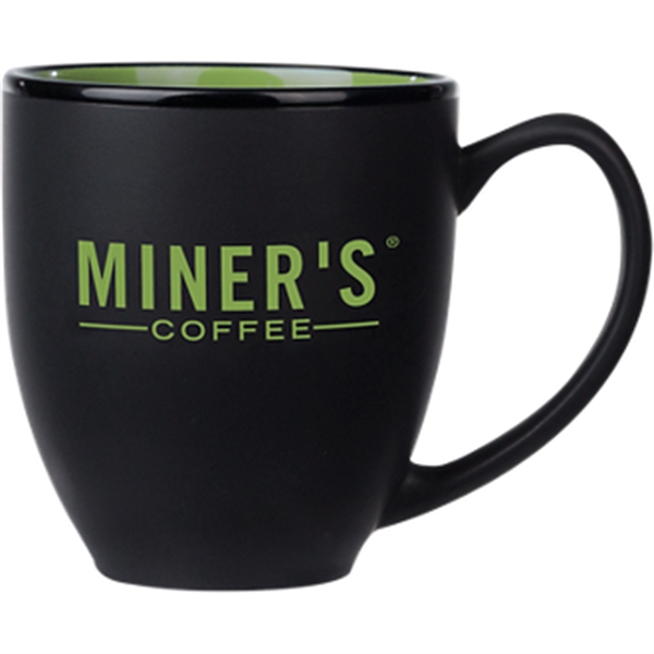 14 ounce ceramic coffee mug with a classic contoured design, handle... from ASI 57653 Gold Bond